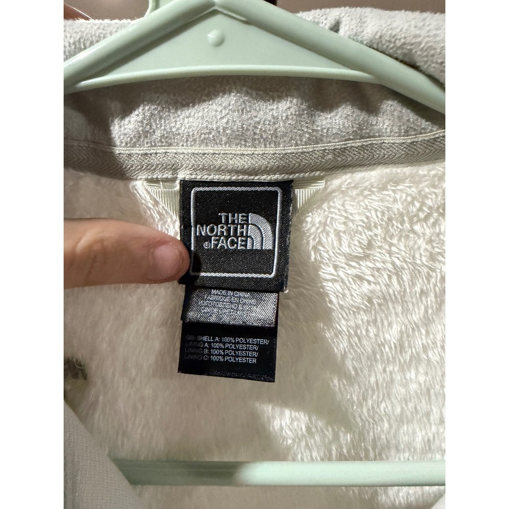 The North Face Osito Fleece Jacket Womens Small White Full Zip High Pile Soft - Picture 3 of 13